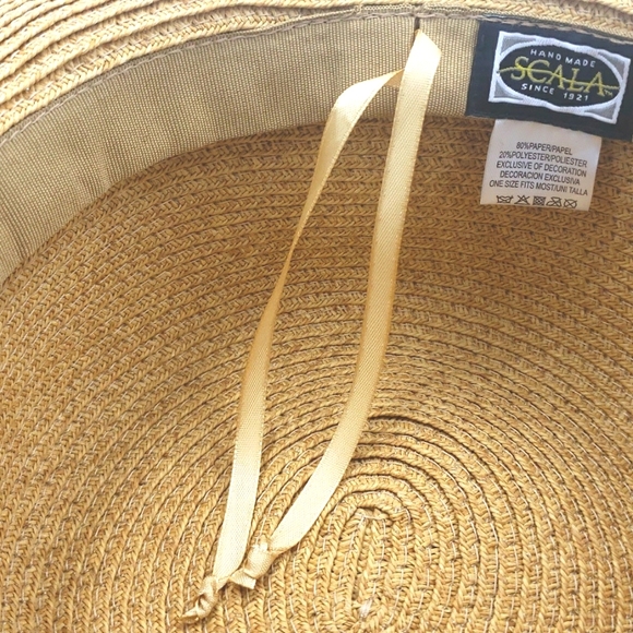 DORFMAN PACIFIC SKALA Paper Braid Adjustable Drawstring Sun Hat - Picture 6 of 7